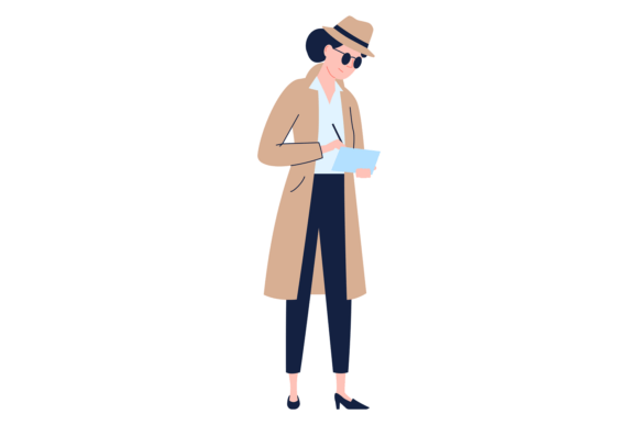 Download Detective Write Notes. Woman Investigate - Investigate Collection
