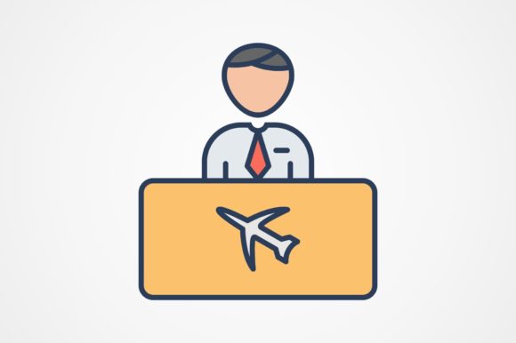 Download Flight Information Line Filled Icon - Information Collection
