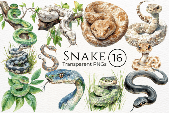 Download Snake Watercolor Clipart - Snake Collection