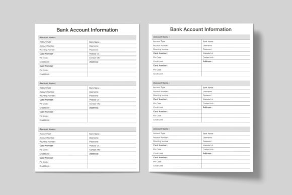 Download Bank Account Information Tracker - Information Collection